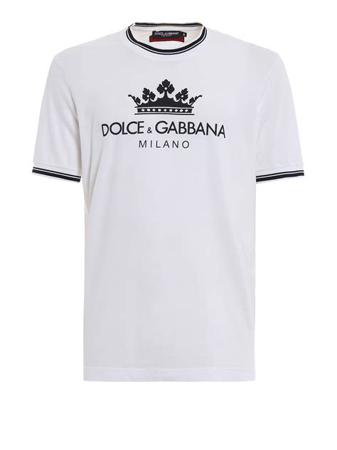 t shirt dolce gabbana blanc|dolce and gabbana graphic tees.